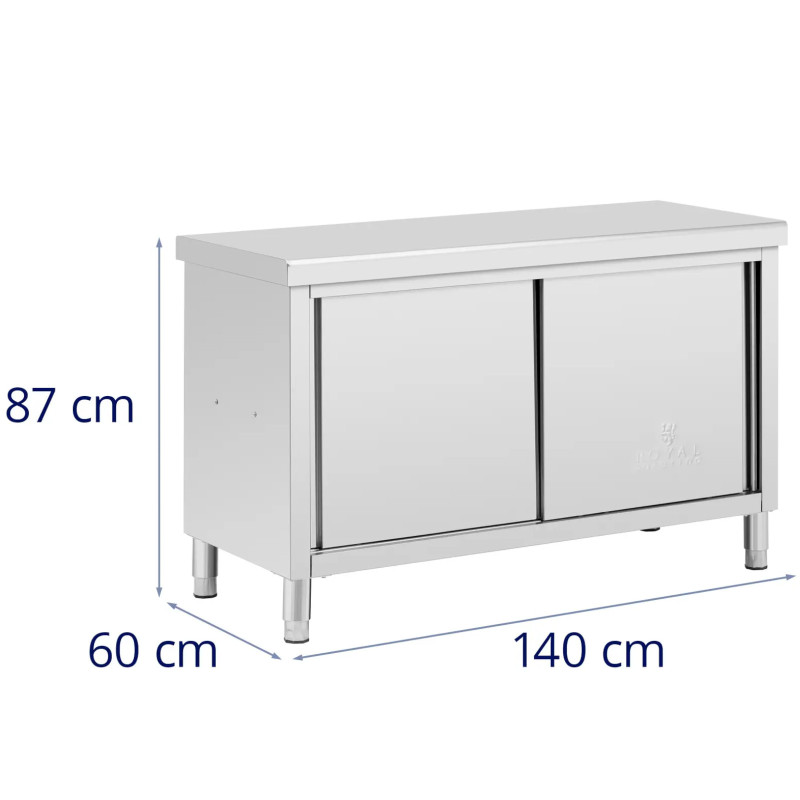 Stalas, centrinis stalviršis su praleidžiama spintele, 140 x 60 cm STAL