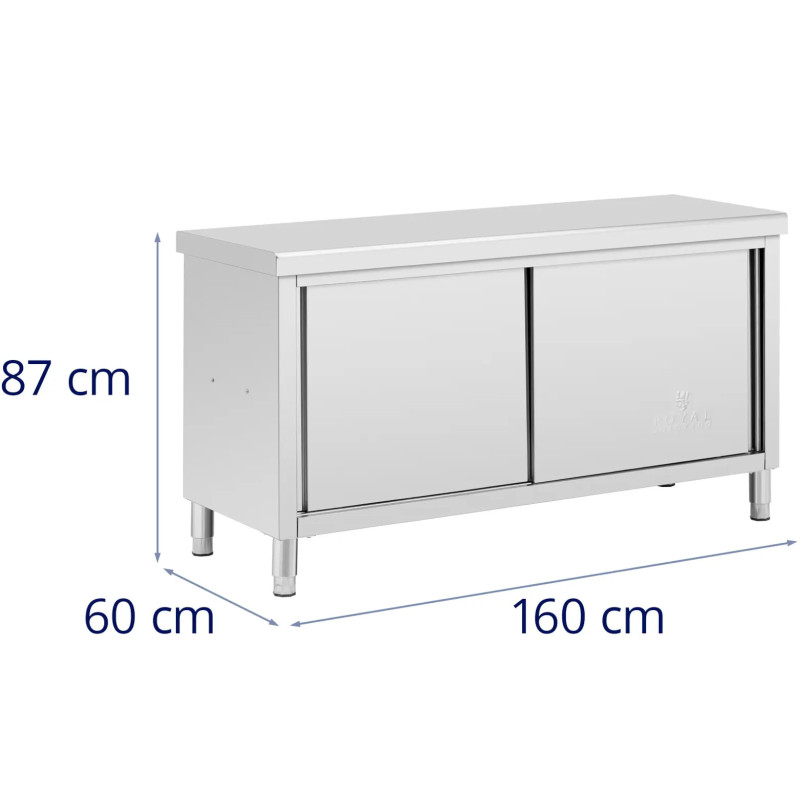 Stalas, centrinis stalviršis su praleidžiama spintele, 160 x 60 cm STAL