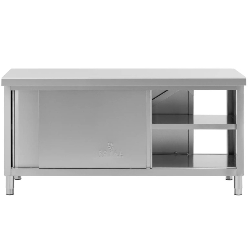 Stalas, centrinis stalviršis su praleidžiama spintele, 180 x 70 cm, PLIENAS
