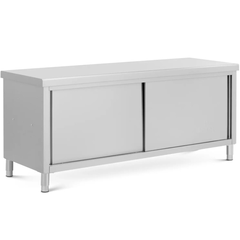 Stalas, centrinis stalviršis su praleidžiama spintele, PLIENAS 200 x 70 cm