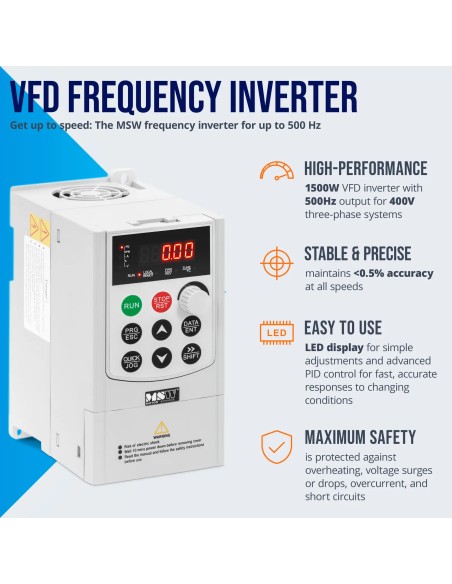 VFD dažnio keitiklis 500 Hz 1500 W 400 V
 
VFD dažnio keitiklis 500 Hz 1500 W 400 V