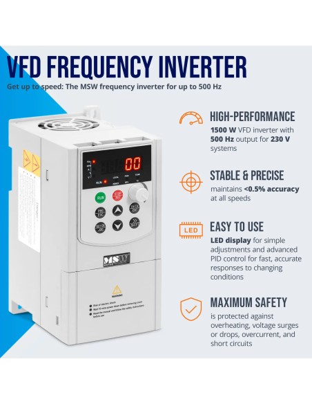 VFD dažnio keitiklis 500 Hz 1500 W 230 V
 
VFD dažnio keitiklis 500 Hz 1500 W 230 V