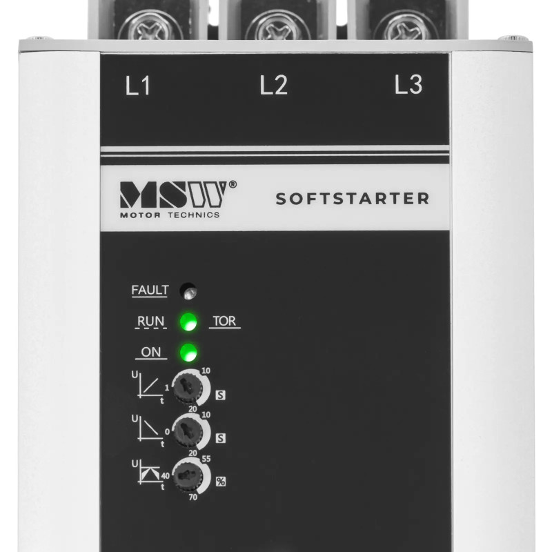 Minkštas starteris švelniam variklių paleidimui 13 A 5,5 kW 400 V