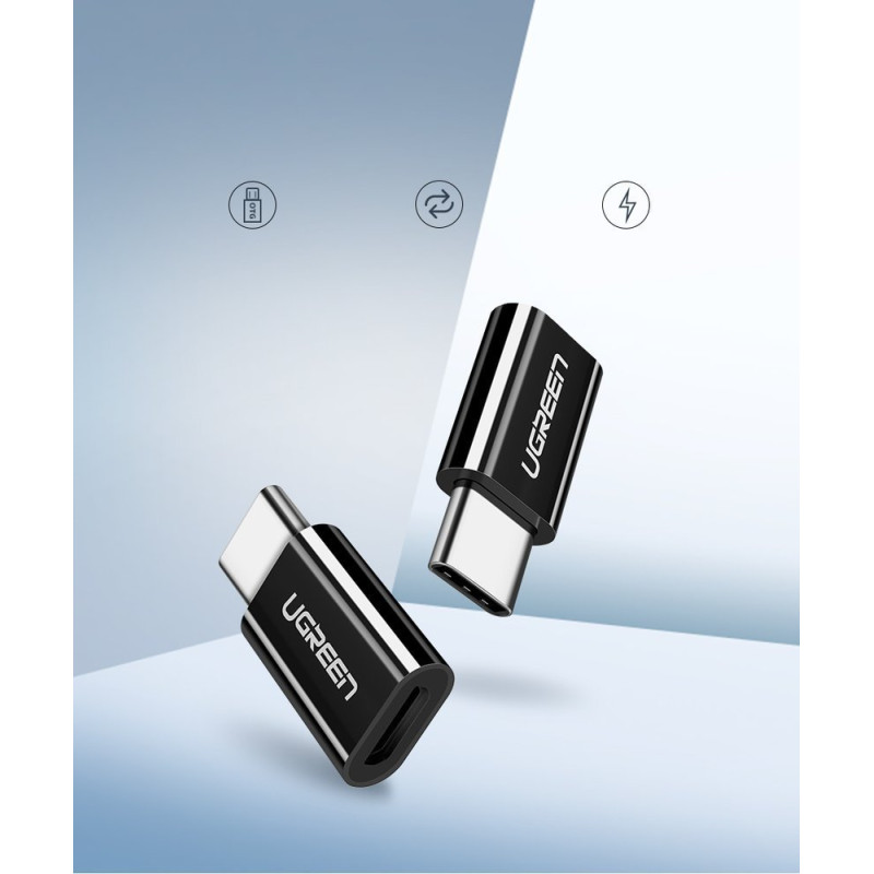 Mikro USB į USB-C adapteris – juodas