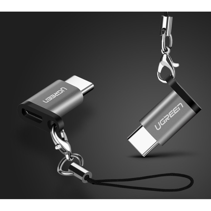 Mikro USB į USB-C adapteris – juodas