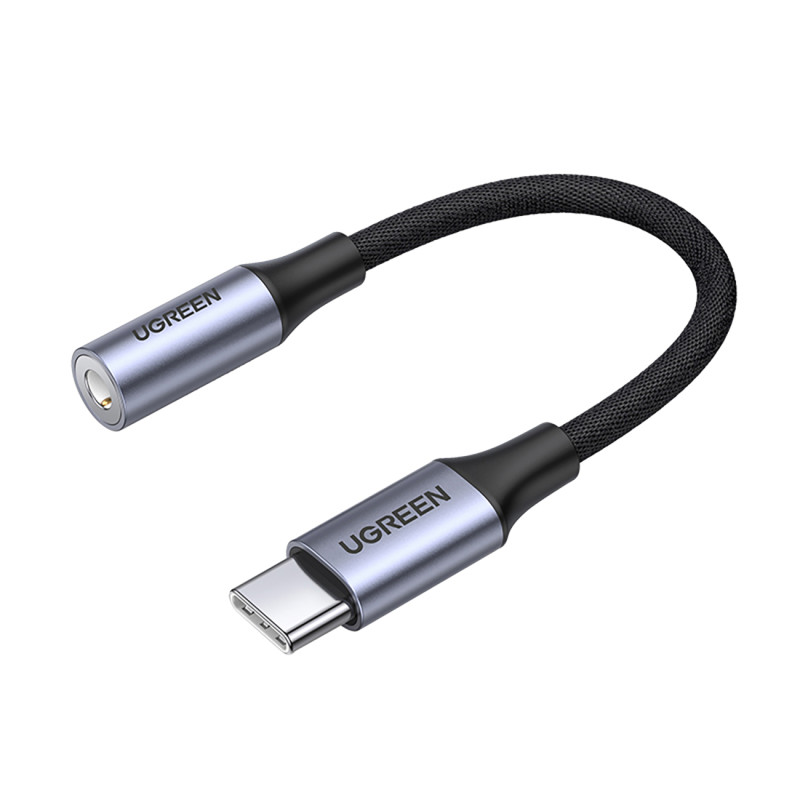 
Ausinių adapterio mini lizdas 3,5 mm (moteris) - USB-C (vyriškas) 10 cm - pilkas
