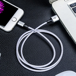 Kabelis USB laidas Iphone Lightning 2.4A 1m baltas