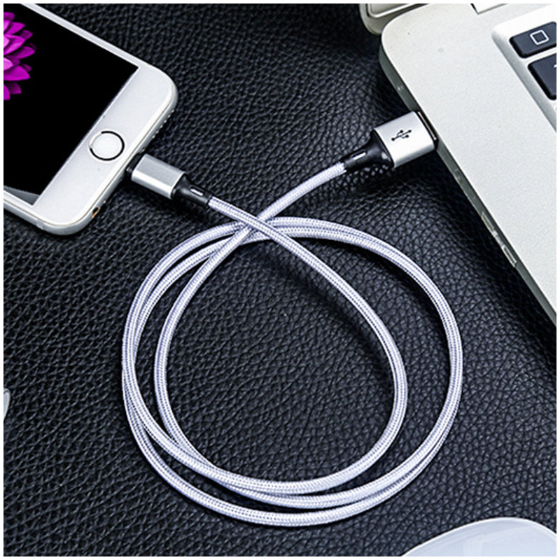 Kabelis USB laidas Iphone Lightning 2.4A 1m baltas