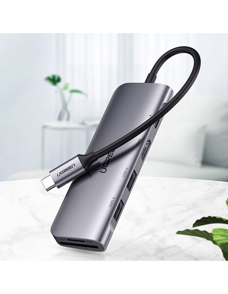 6in1 HUB adapteris USB-C – HDMI USB-A USB-C PD SD TF skaitytuvas – pilkas
 
6in1 HUB adapteris USB-C – HDMI USB-A USB-C PD SD TF skaitytuvas – pilkas