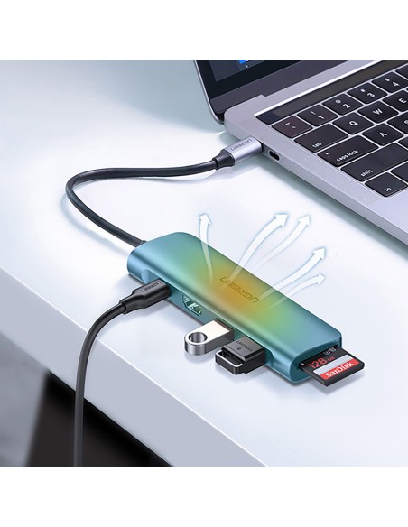 6in1 HUB adapteris USB-C – HDMI USB-A USB-C PD SD TF skaitytuvas – pilkas
 
6in1 HUB adapteris USB-C – HDMI USB-A USB-C PD SD TF skaitytuvas – pilkas