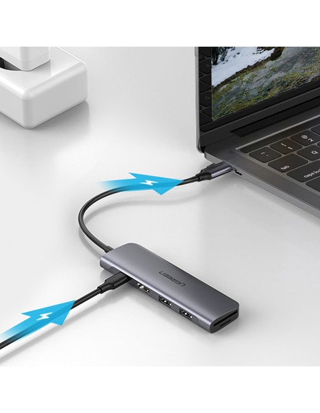 6in1 HUB adapteris USB-C – HDMI USB-A USB-C PD SD TF skaitytuvas – pilkas
 
6in1 HUB adapteris USB-C – HDMI USB-A USB-C PD SD TF skaitytuvas – pilkas