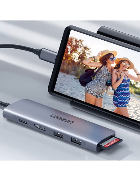 6in1 HUB adapteris USB-C – HDMI USB-A USB-C PD SD TF skaitytuvas – pilkas
 
6in1 HUB adapteris USB-C – HDMI USB-A USB-C PD SD TF skaitytuvas – pilkas