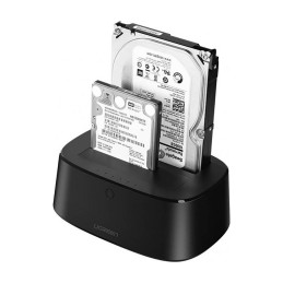 
SATA 2,5 colio 3,5 colio SSD HHD prijungimo stotis su USB 3.0 EU maitinimo šaltiniu – juoda

