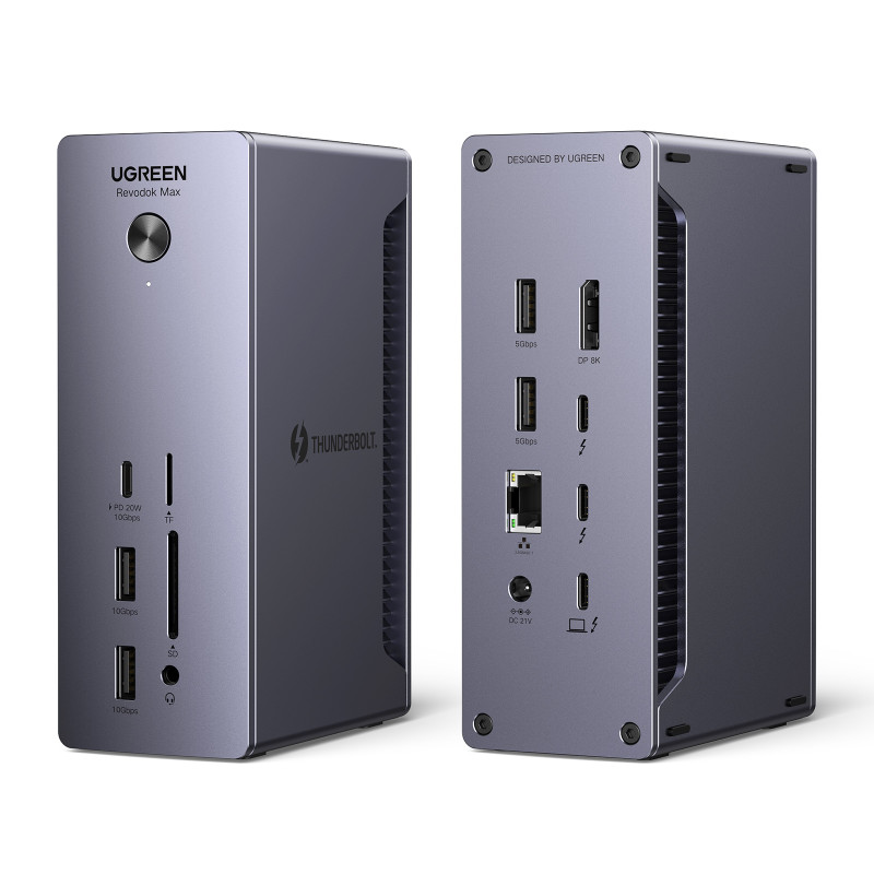 13in1 „Thunderbolt 4“ prijungimo stotis / USB-A / DP / RJ45 / SD TF skaitytuvas / USB-C / mini lizdas
