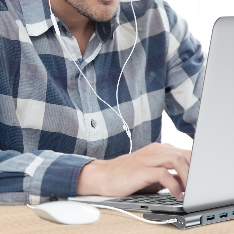 Prijungimo stotelė Apple MacBook HUB adapteriui 10in1