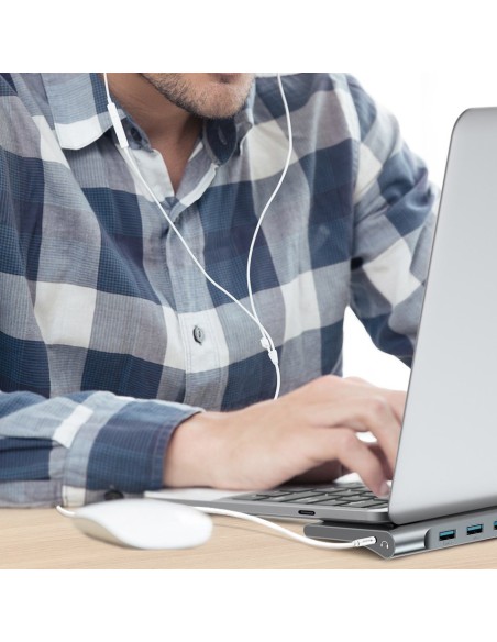 Prijungimo stotelė Apple MacBook HUB adapteriui 10in1 Prijungimo stotelė Apple MacBook HUB adapteriui 10in1