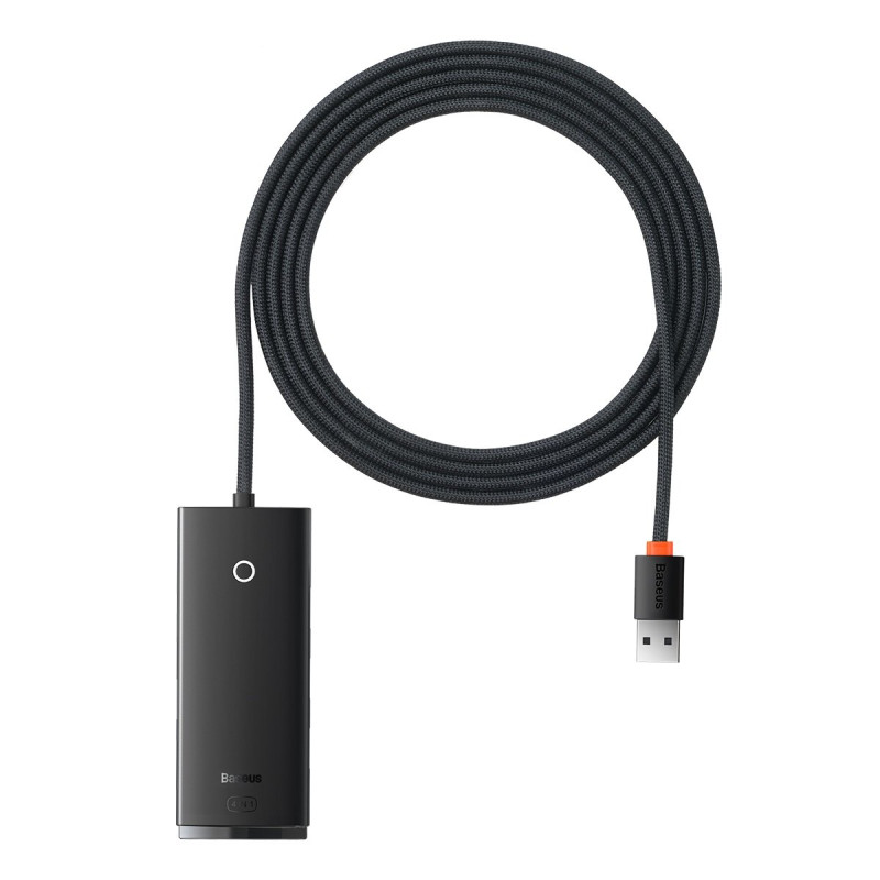 Lite serijos HUB 4 prievadų USB-A iki 4xUSB-A 3,0 2m juodas
