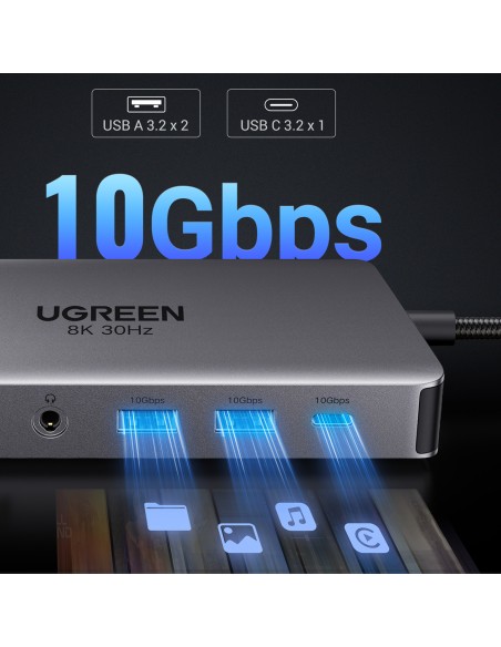13in1 HUB adapteris USB-C - USB-A / USB-C / HDMI / DisplayPort / RJ45 / SD TF / AUX / USB-C PD - pilka
 
13in1 HUB adapteris USB-C - USB-A / USB-C / HDMI / DisplayPort / RJ45 / SD TF / AUX / USB-C PD - pilka