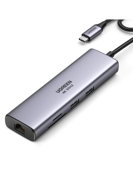 HUB adapteris USB-C - USB-A / HDMI / RJ45 / SD ir TF kortelių skaitytuvas / USB-C PD 100W - pilka
 
HUB adapteris USB-C - USB-A / HDMI / RJ45 / SD ir TF kortelių skaitytuvas / USB-C PD 100W - pilka