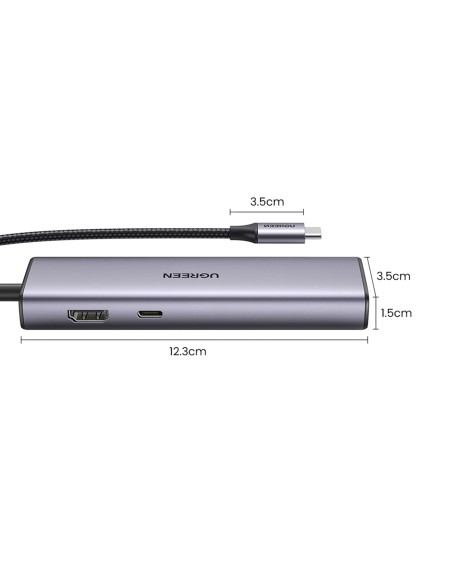 HUB adapteris USB-C - USB-A / HDMI / RJ45 / SD ir TF kortelių skaitytuvas / USB-C PD 100W - pilka
 
HUB adapteris USB-C - USB-A / HDMI / RJ45 / SD ir TF kortelių skaitytuvas / USB-C PD 100W - pilka