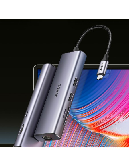 HUB adapteris USB-C - USB-A / HDMI / RJ45 / SD ir TF kortelių skaitytuvas / USB-C PD 100W - pilka
 
HUB adapteris USB-C - USB-A / HDMI / RJ45 / SD ir TF kortelių skaitytuvas / USB-C PD 100W - pilka