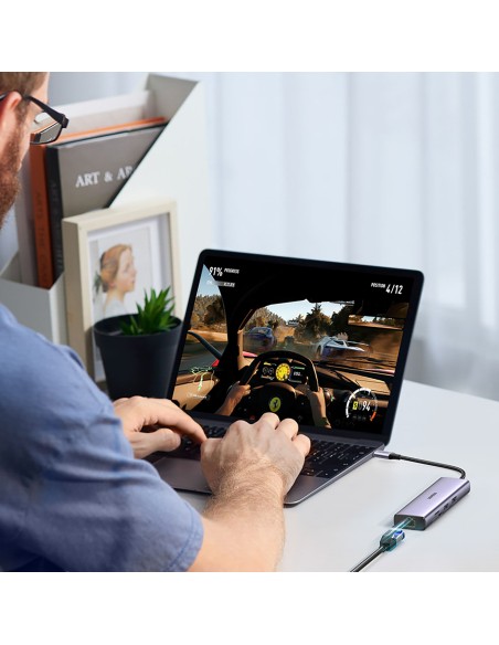 HUB adapteris USB-C - USB-A / HDMI / RJ45 / SD ir TF kortelių skaitytuvas / USB-C PD 100W - pilka
 
HUB adapteris USB-C - USB-A / HDMI / RJ45 / SD ir TF kortelių skaitytuvas / USB-C PD 100W - pilka