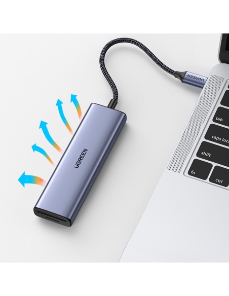 6in1 HUB adapteris USB-C – HDMI / USB-A / SD TF kortelių skaitytuvas – pilka
 
6in1 HUB adapteris USB-C – HDMI / USB-A / SD TF kortelių skaitytuvas – pilka