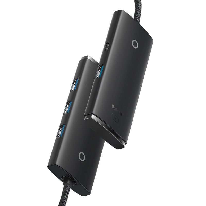 Lite serijos HUB 4 prievadų USB-A iki 4xUSB-A 3,0 2m juodas