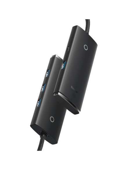 Lite serijos HUB 4 prievadų USB-A iki 4xUSB-A 3,0 2m juodas Lite serijos HUB 4 prievadų USB-A iki 4xUSB-A 3,0 2m juodas