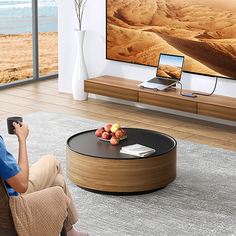 6in1 HUB adapteris USB-C – HDMI / USB-A / SD TF kortelių skaitytuvas – pilka