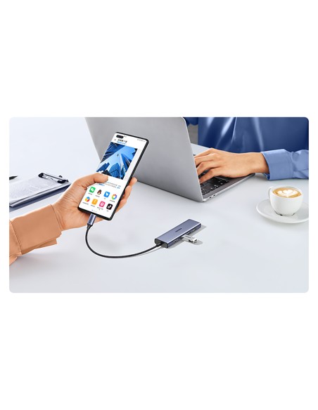 6in1 HUB adapteris USB-C – HDMI / USB-A / SD TF kortelių skaitytuvas – pilka
 
6in1 HUB adapteris USB-C – HDMI / USB-A / SD TF kortelių skaitytuvas – pilka