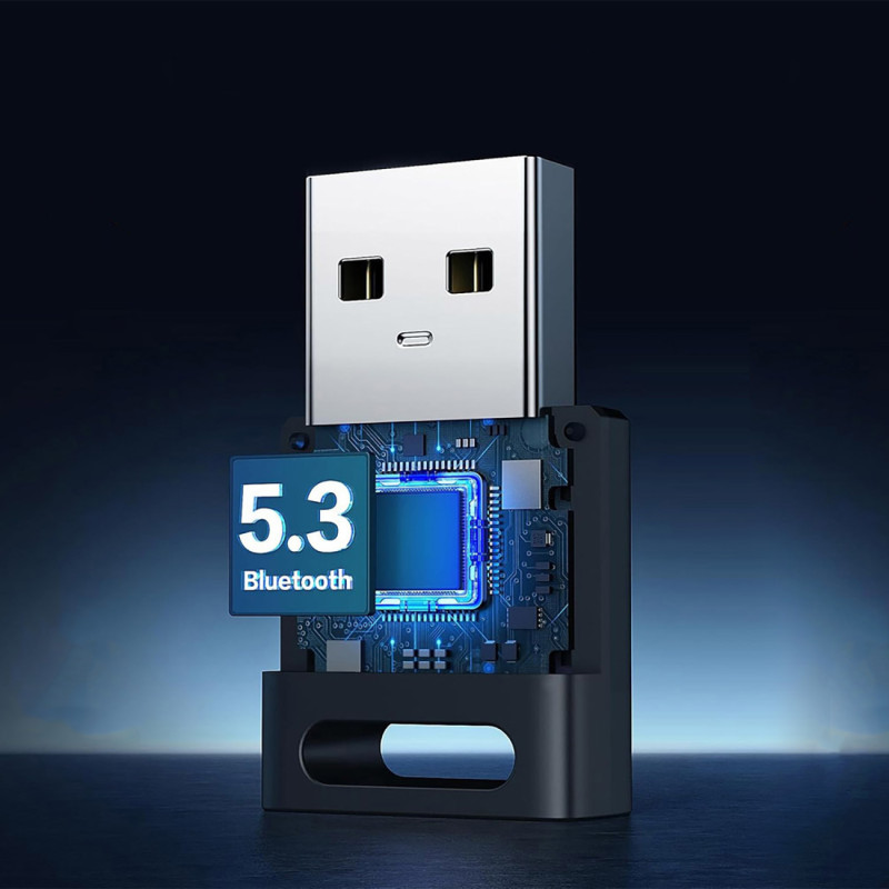 Bluetooth 5.3 USB-A adapterio modulis – juodas