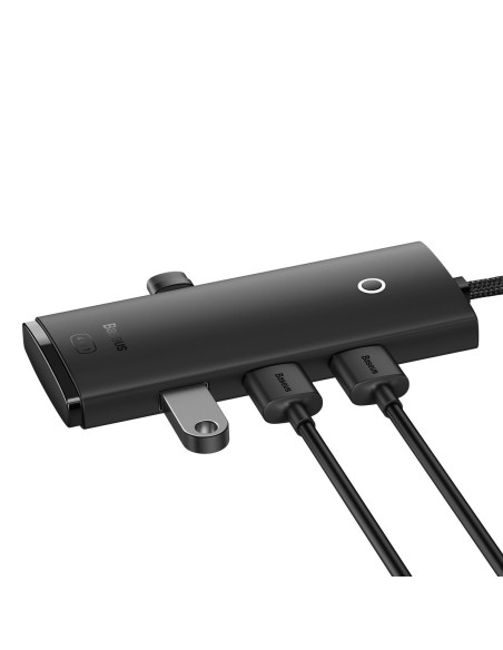 Lite serijos HUB 4 prievadų USB-A iki 4xUSB-A 3,0 2m juodas Lite serijos HUB 4 prievadų USB-A iki 4xUSB-A 3,0 2m juodas