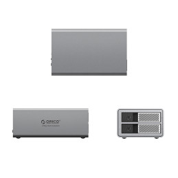 
9828RU3 diskų masyvas su RAID valdikliu, skirtas 2 x 2,5 colių / 3,5 colių SATA HDD / SSD – pilka
