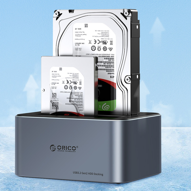 6656C3-C neprisijungus veikianti klonavimo stotelė, skirta 5 x 2,5 colio / 3,5 colio SATA HDD / SSD – pilka