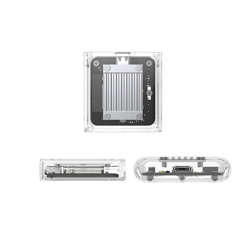 TC20-M2-10G M.2 NVME USB-C disko dėklas – skaidrus