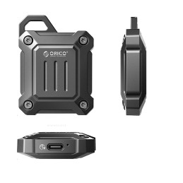 
XAM2 M.2 2230 USB-C taktinis sustiprintas disko skyrius – juodas
