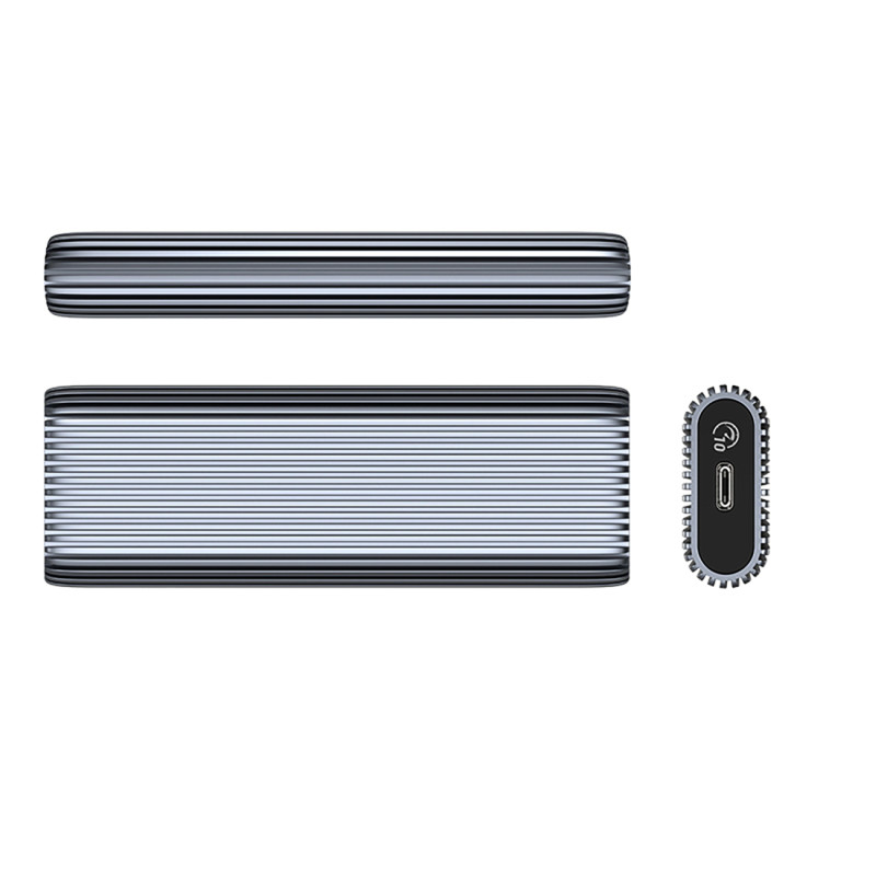 AM2C3-G2 M.2 NVME USB-C disko dėklas – pilkas