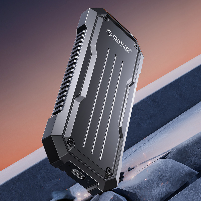 OXS2C3-G2 M.2 NVMe / SATA SSD USB-C sustiprinta taktinio disko vieta – pilka
