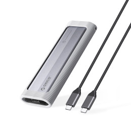
AXM2F M.2 SATA SSD USB-C disko dėklas – pilkas
