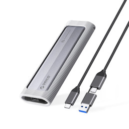 
AXM2-G2-V1 M.2 NVME USB-C / USB-A į USB-C 10Gb/ s disko dėklas – pilkas
