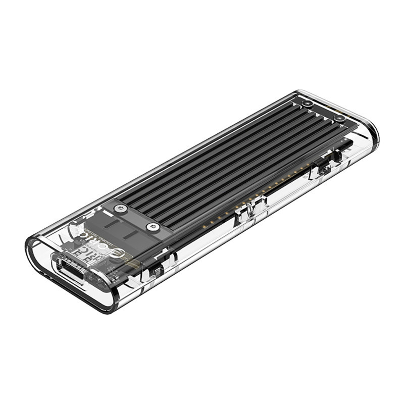 
TCM2-C3 M.2 NVME USB-C 10Gb/ s disko dėklas – juodas/ permatomas
