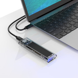 
TCM2-C3 M.2 NVME USB-C 10Gb/ s disko dėklas – juodas/ permatomas
