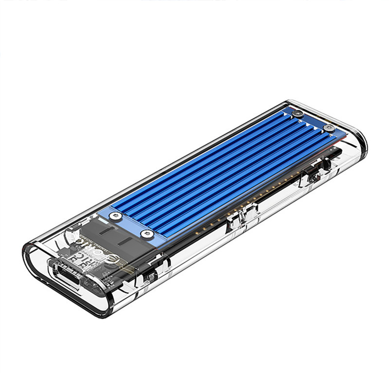 
TCM2-C3 M.2 NVME USB-C 10Gb/ s disko dėklas – mėlynas-permatomas
