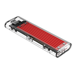 
TCM2-C3 M.2 NVME USB-C 10Gb/ s disko dėklas – raudonas/ permatomas

