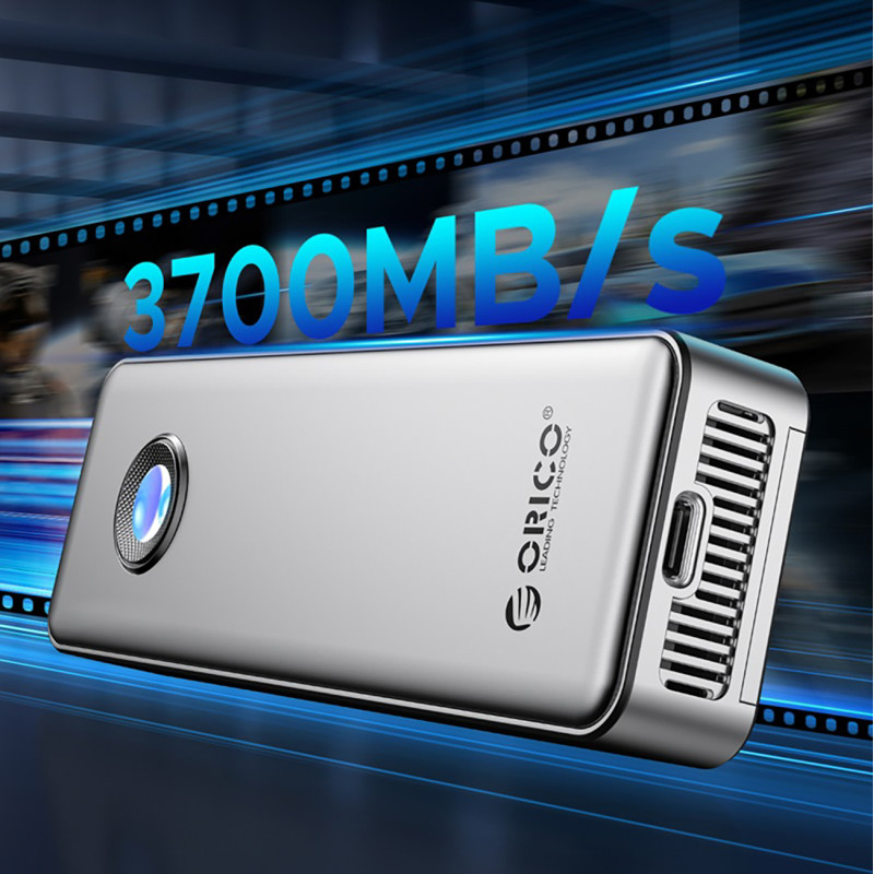 OUM2-G20 M.2 NVME USB-C 20Gb/ s disko dėklas – sidabrinis