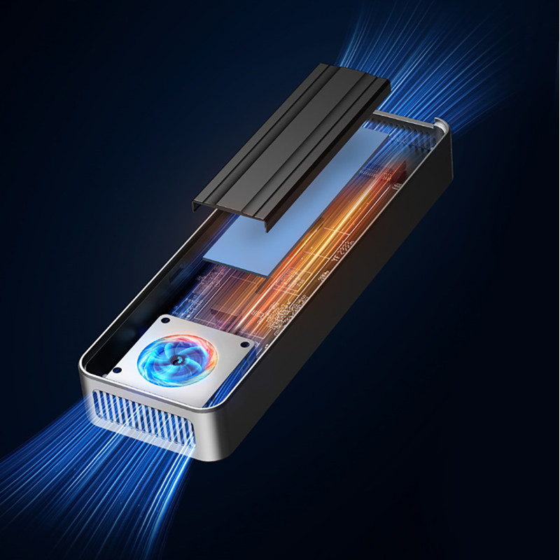 OUM2-G20 M.2 NVME USB-C 20Gb/ s disko dėklas – sidabrinis