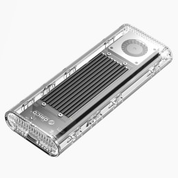 
TCM2-G20 M.2 NVME USB-C 3.2 20Gb/ s disko dėklas – sidabrinis skaidrus
