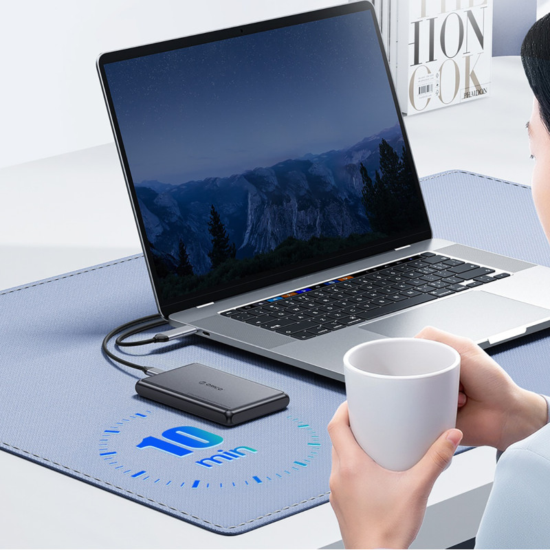 DDL25-C3 2,5 colio HDD / SSD USB-C 5Gb/ s disko dėklas – juodas