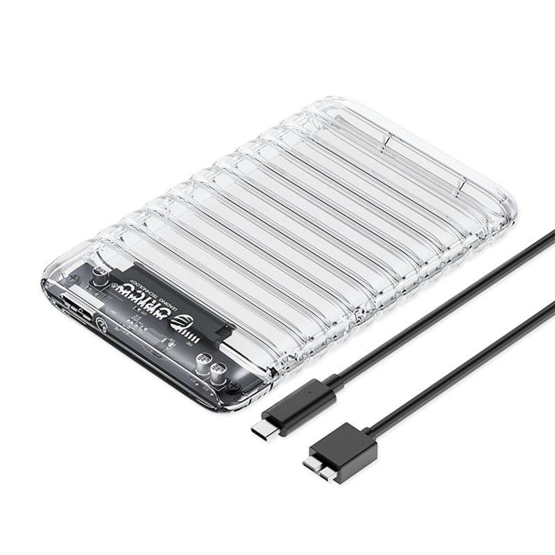 
2139U3-V1 2,5 colio HDD / SSD USB Micro-B 5Gb/ s disko dėklas – skaidrus

